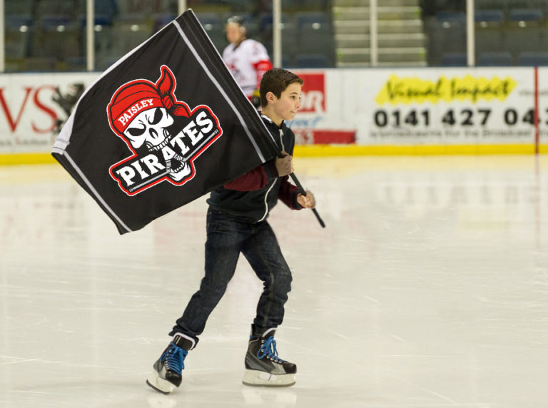 Boy with Paisley Pirates Flag